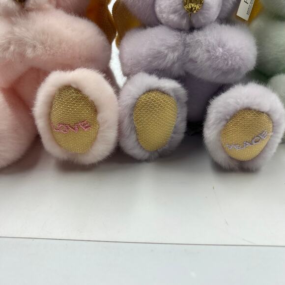 Vintage Russ Berrie & CO Small Plush Angel Teddy Bears Lot 4 Hope Joy Love Peace - Picture 3 of 11